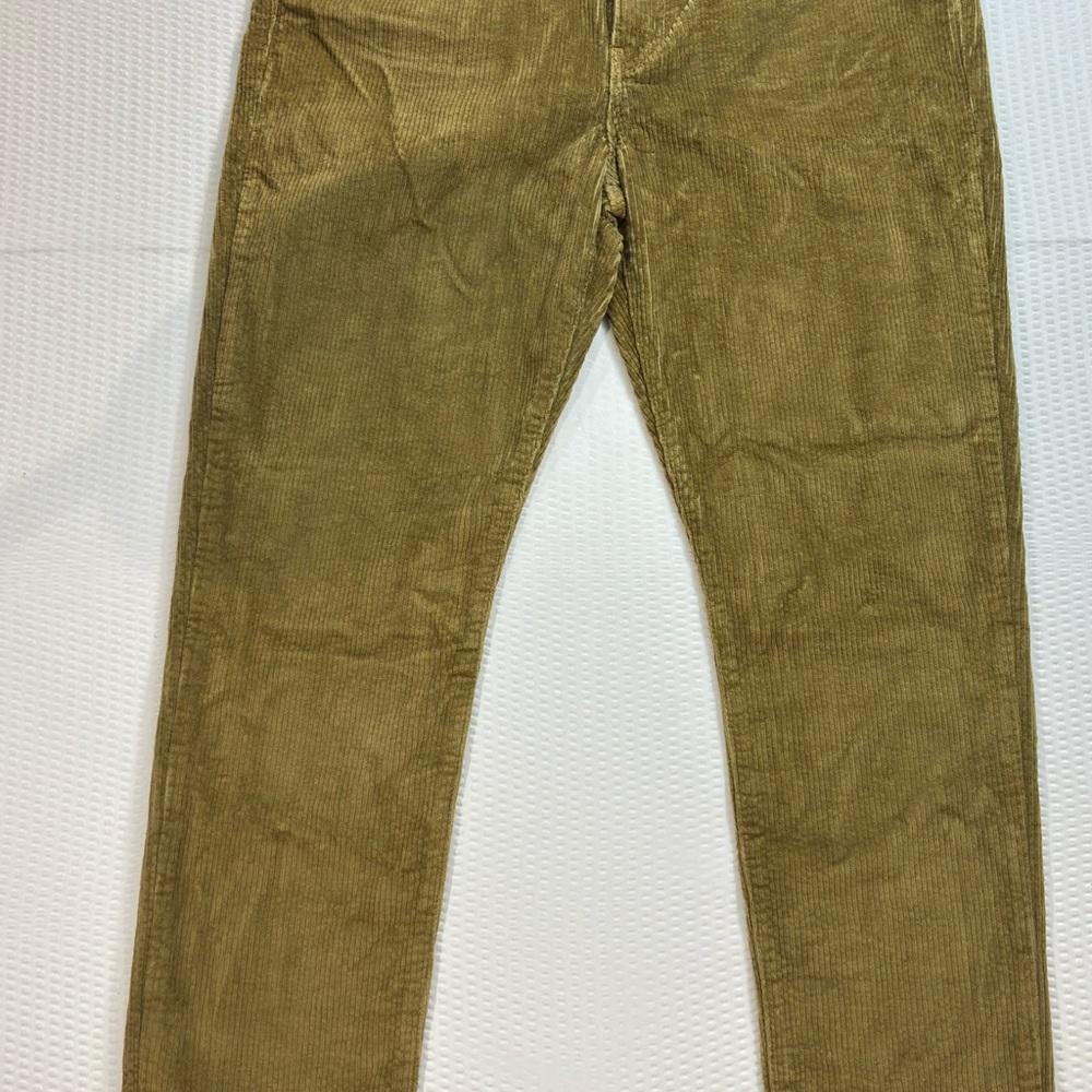 Women’s Corduroy Pants in Golden Brown Mid-Rise Tapered